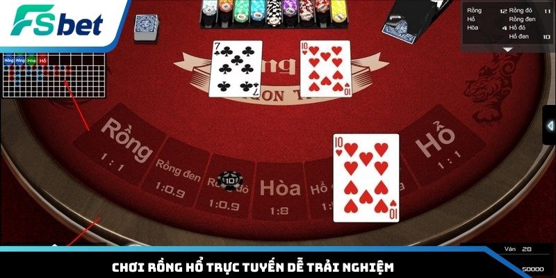 Chơi Rồng Hổ trực tuyến dễ trải nghiệm